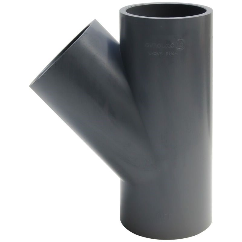 Тройник 20 мм 45 градусов (ПВХ, НПВХ, PVC U) под клей  